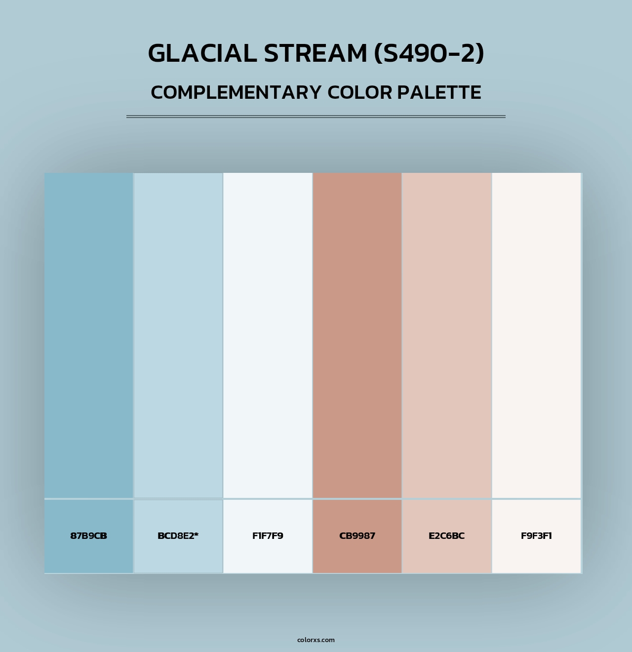 Glacial Stream (S490-2) - Complementary Color Palette