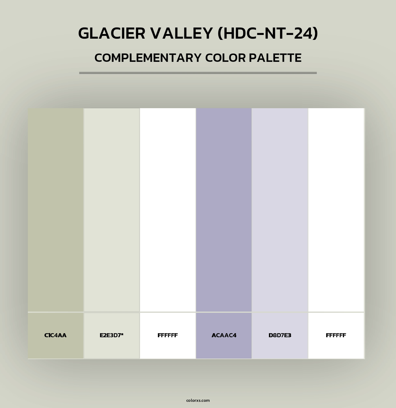 Glacier Valley (HDC-NT-24) - Complementary Color Palette