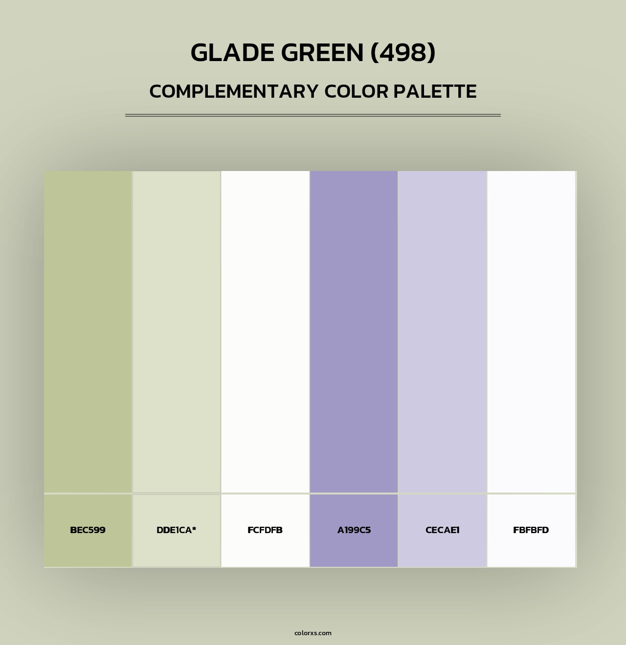Glade Green (498) - Complementary Color Palette