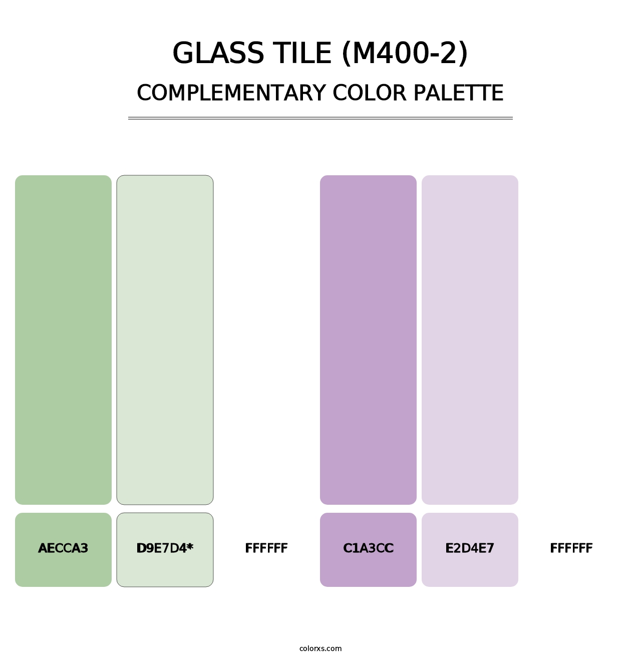 Glass Tile (M400-2) - Complementary Color Palette