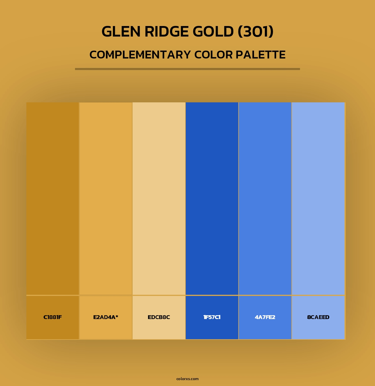 Glen Ridge Gold (301) - Complementary Color Palette