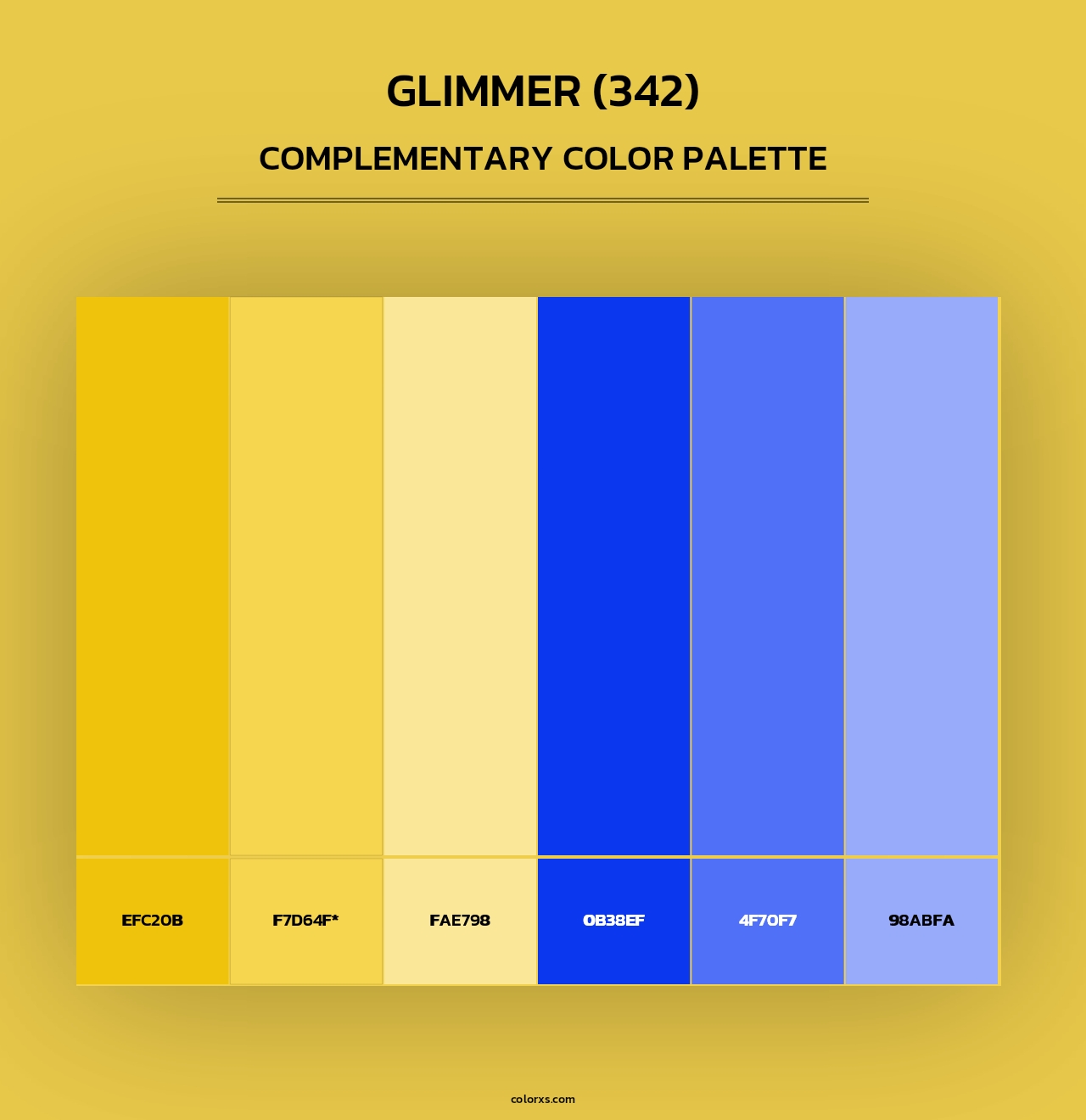 Glimmer (342) - Complementary Color Palette