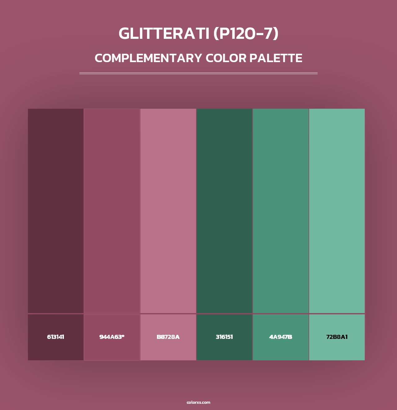 Glitterati (P120-7) - Complementary Color Palette