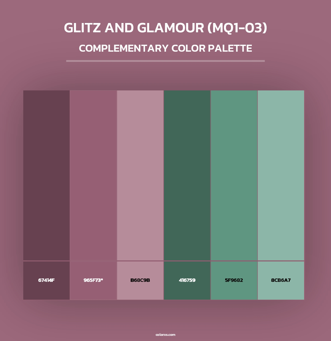 Glitz And Glamour (MQ1-03) - Complementary Color Palette