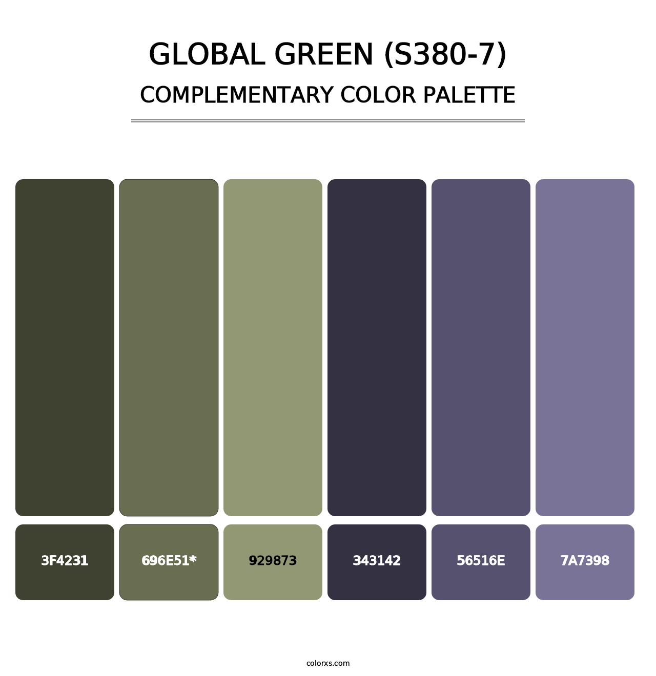 Global Green (S380-7) - Complementary Color Palette