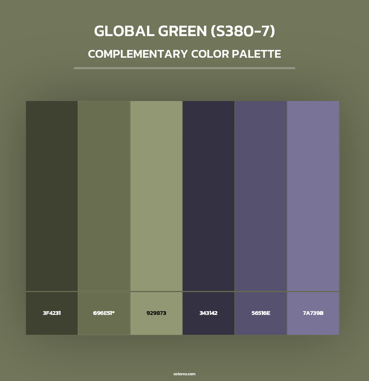 Global Green (S380-7) - Complementary Color Palette