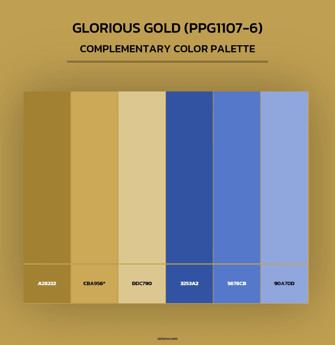 Glorious Gold (PPG1107-6) - Complementary Color Palette