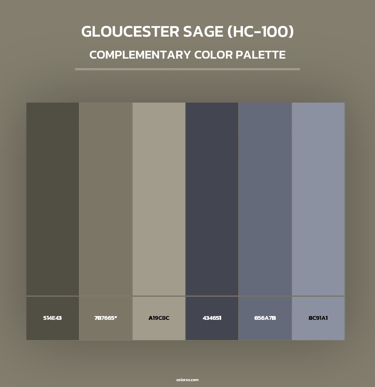 Gloucester Sage (HC-100) - Complementary Color Palette