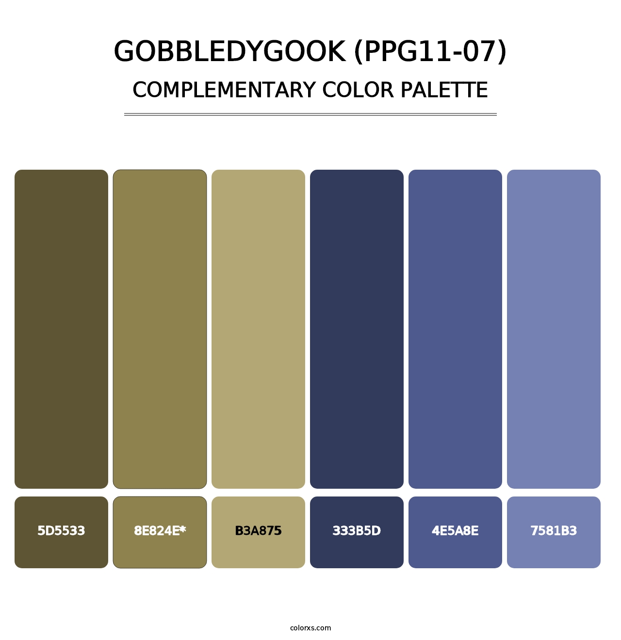 Gobbledygook (PPG11-07) - Complementary Color Palette