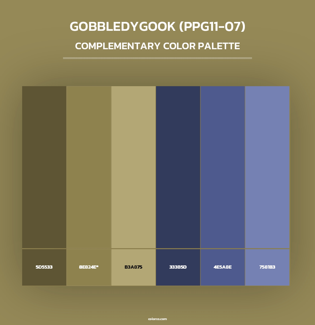 Gobbledygook (PPG11-07) - Complementary Color Palette