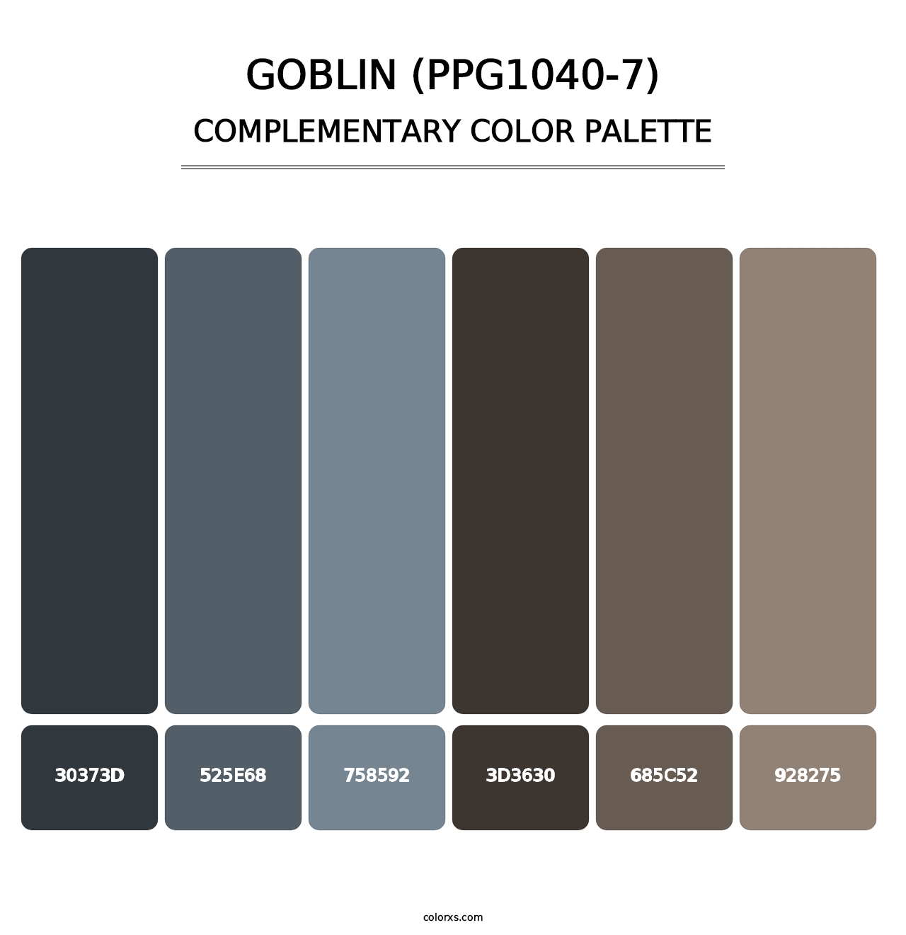 Goblin (PPG1040-7) - Complementary Color Palette