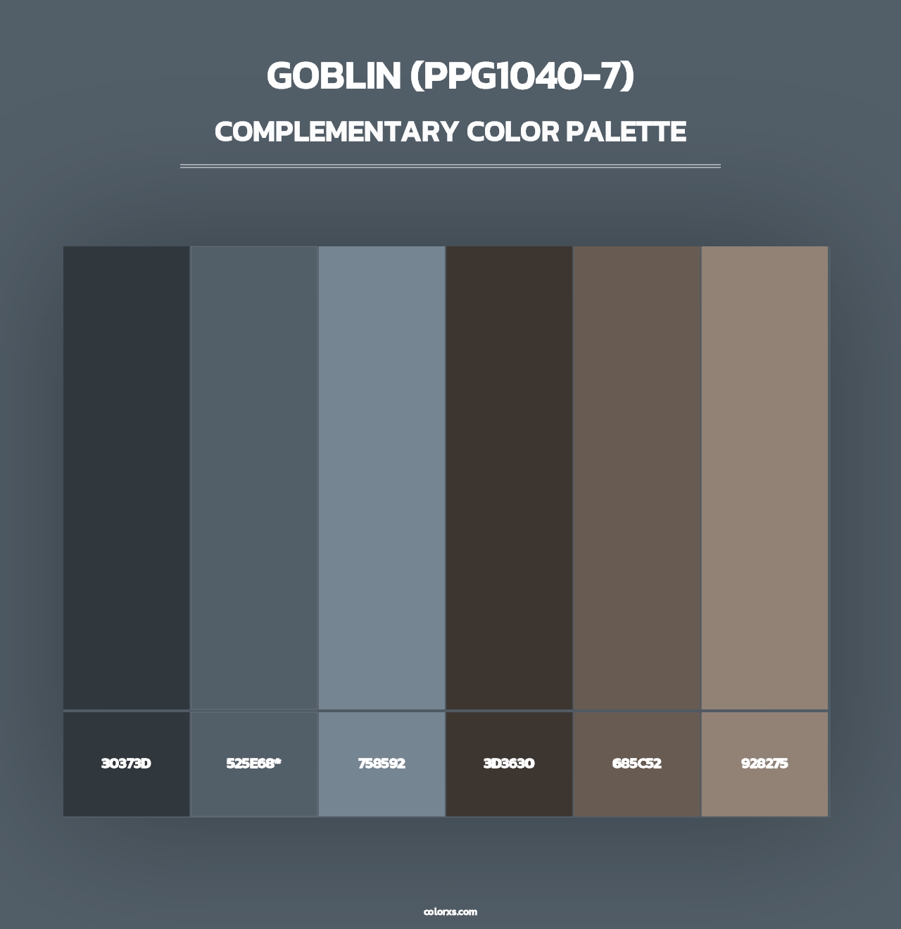 Goblin (PPG1040-7) - Complementary Color Palette