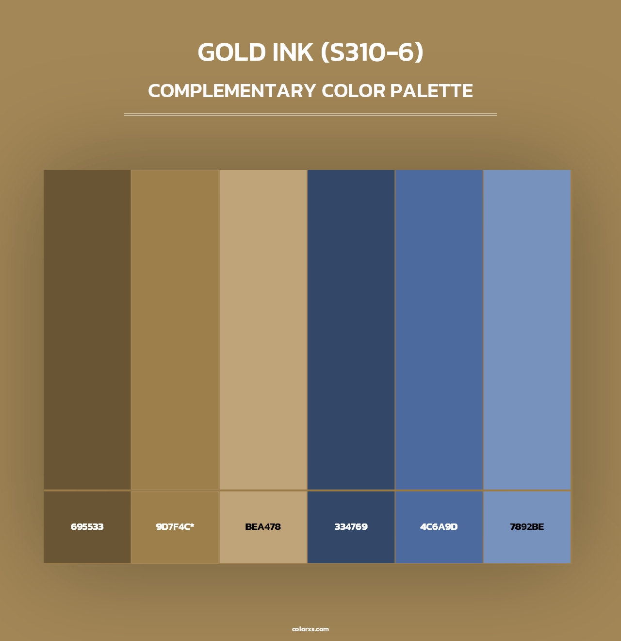 Gold Ink (S310-6) - Complementary Color Palette