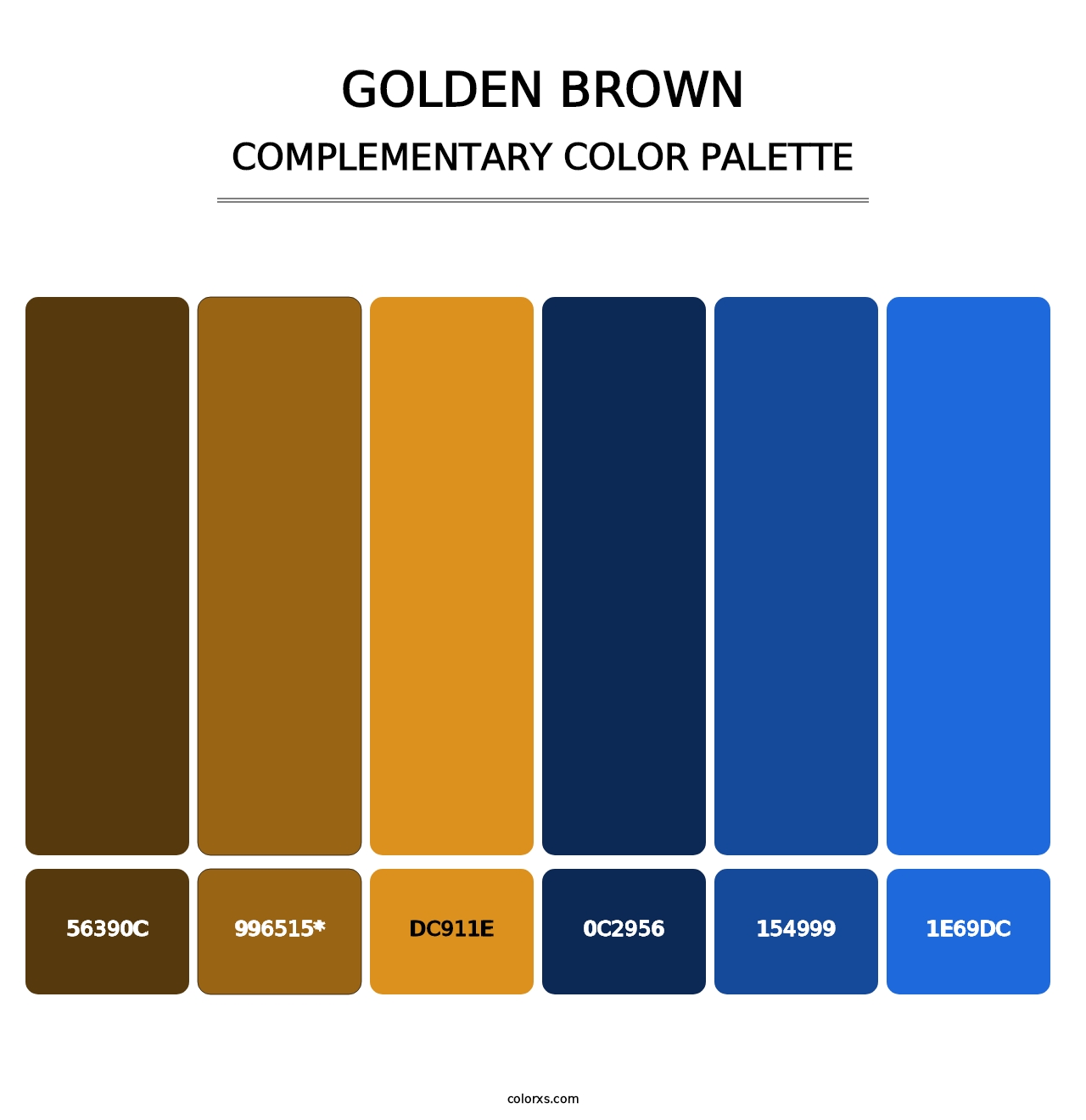 Golden brown - Complementary Color Palette
