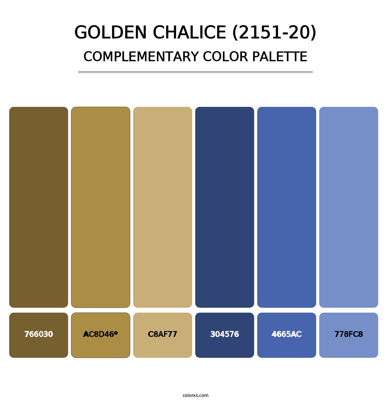Golden Chalice (2151-20) - Complementary Color Palette