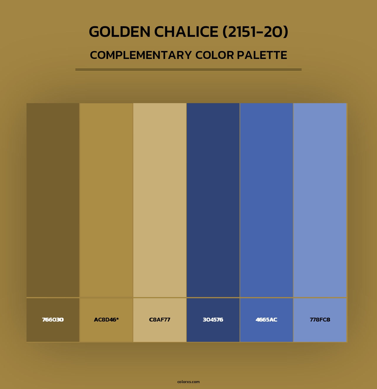 Golden Chalice (2151-20) - Complementary Color Palette