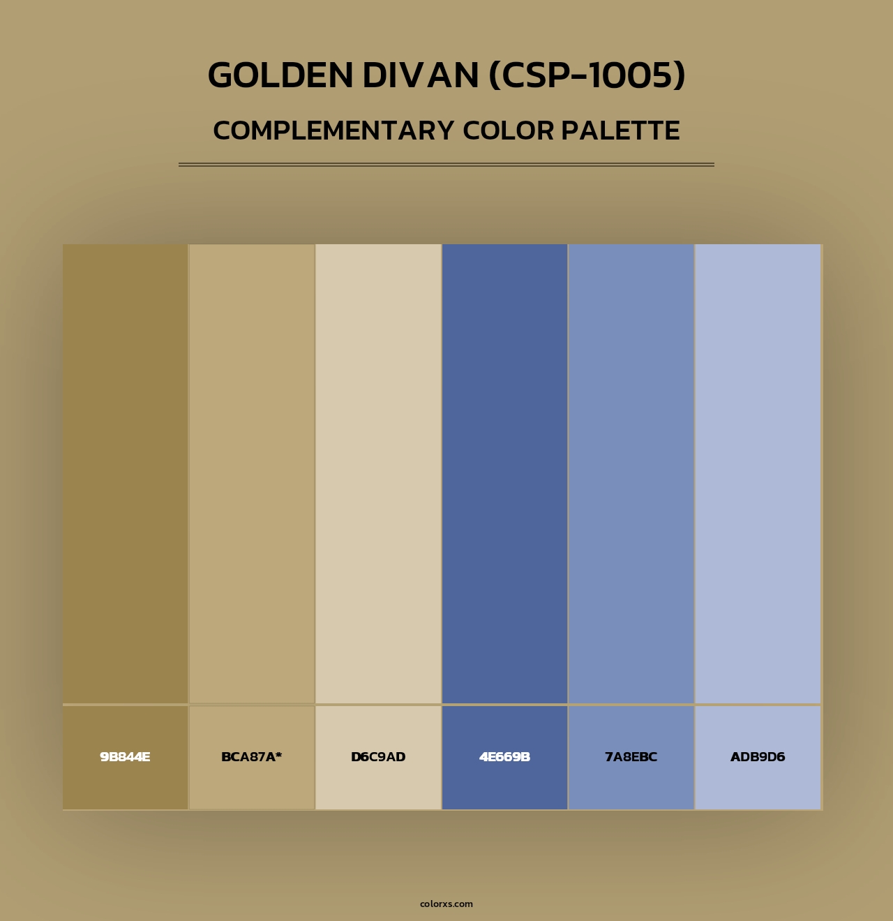 Golden Divan (CSP-1005) - Complementary Color Palette