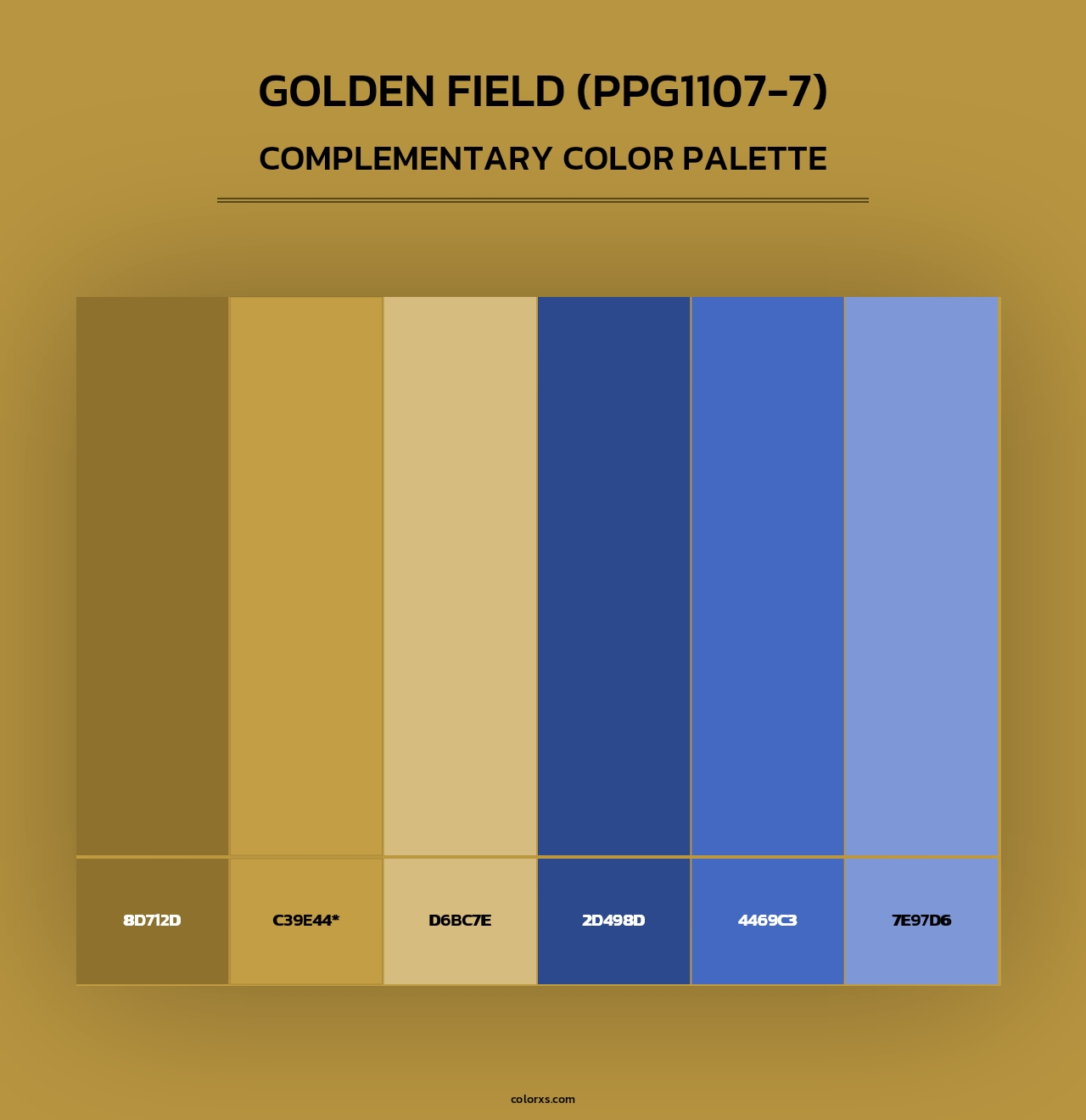 Golden Field (PPG1107-7) - Complementary Color Palette