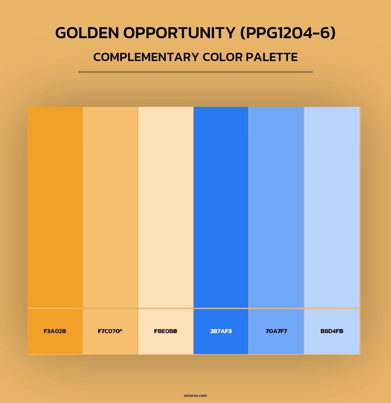 Golden Opportunity (PPG1204-6) - Complementary Color Palette