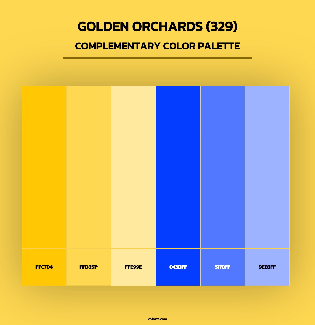 Golden Orchards (329) - Complementary Color Palette