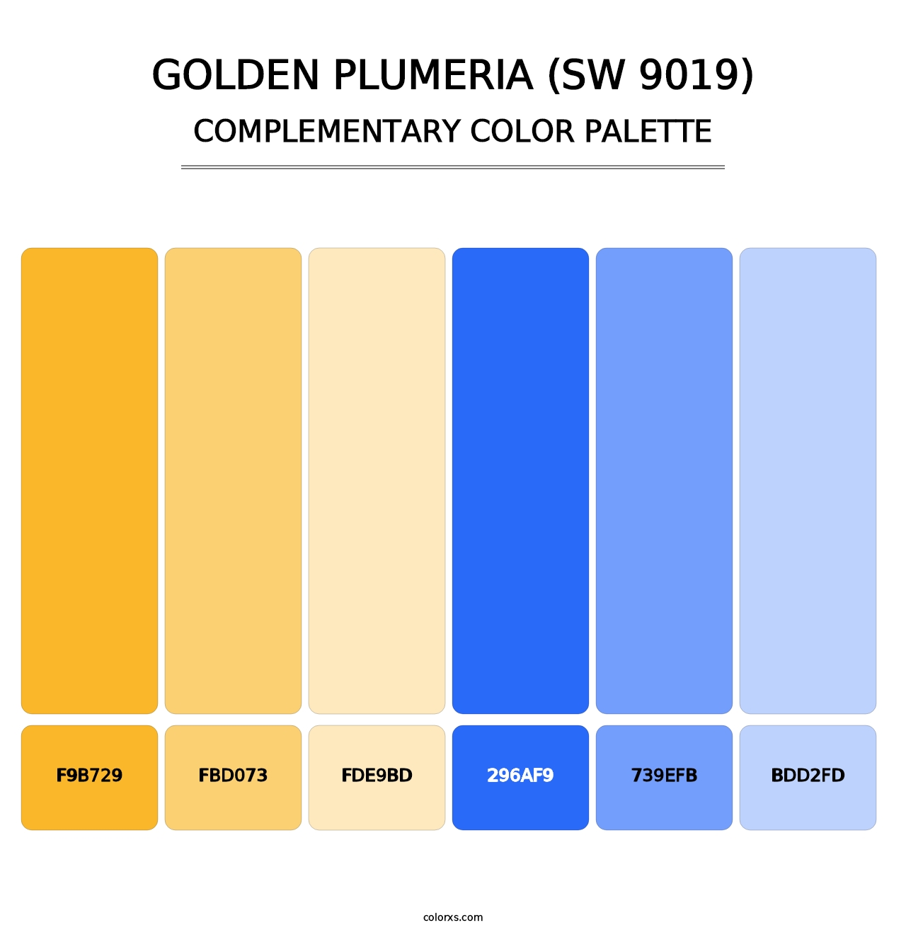 Golden Plumeria (SW 9019) - Complementary Color Palette