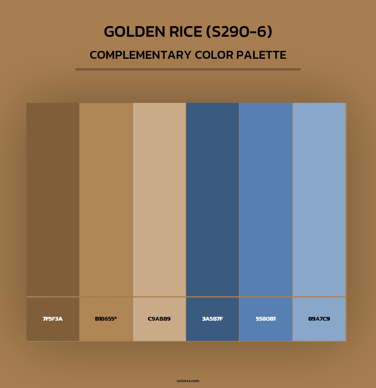 Golden Rice (S290-6) - Complementary Color Palette
