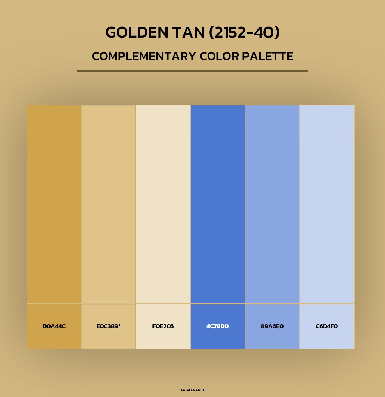 Golden Tan (2152-40) - Complementary Color Palette