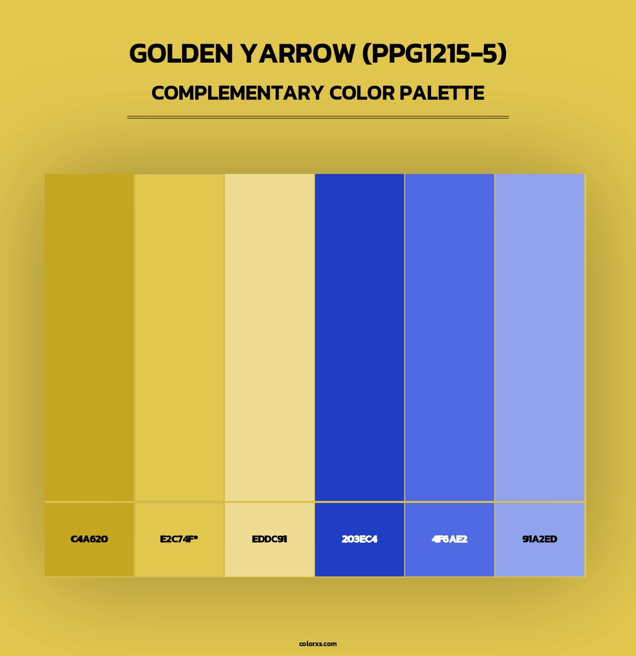 Golden Yarrow (PPG1215-5) - Complementary Color Palette