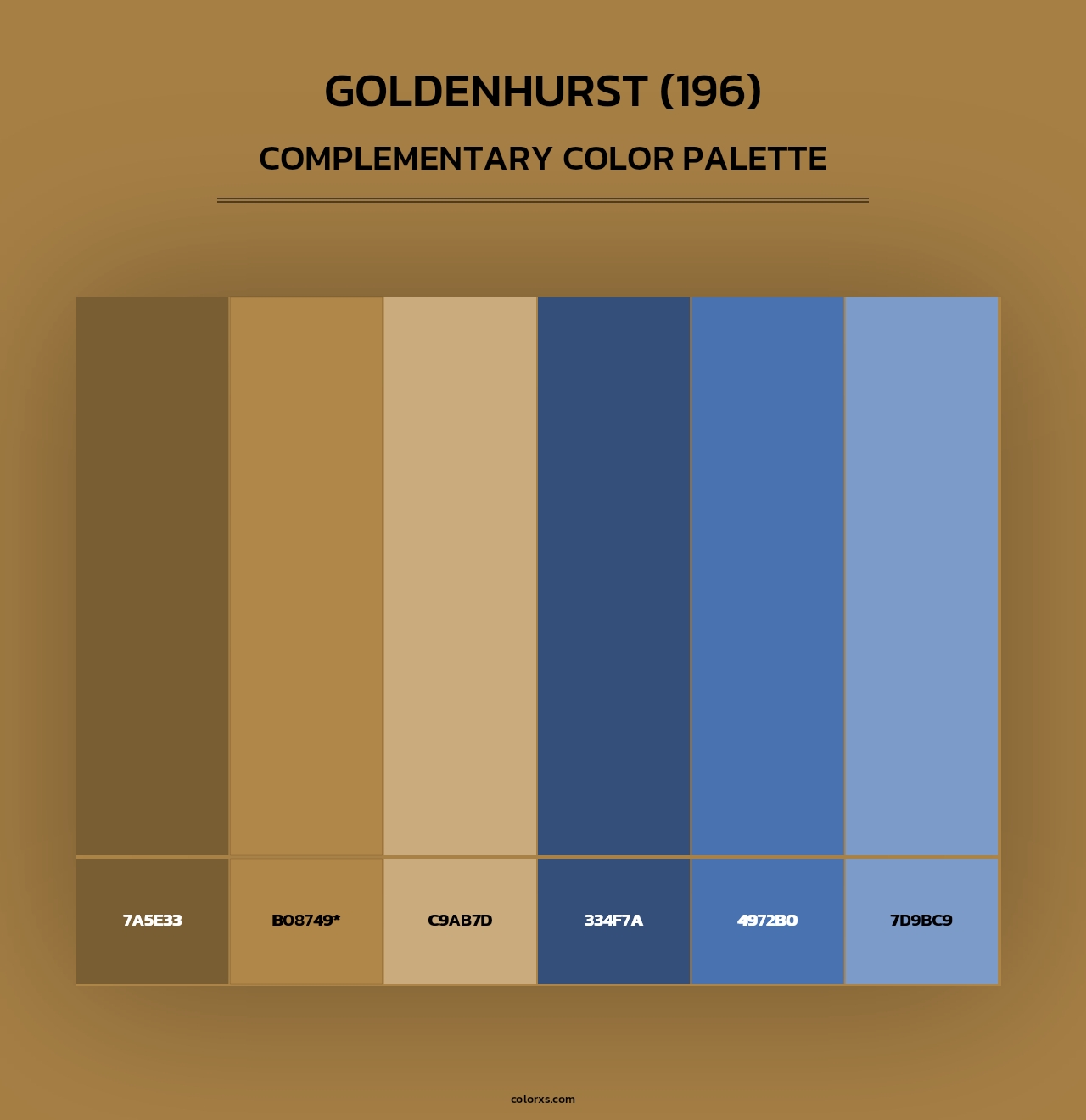 Goldenhurst (196) - Complementary Color Palette