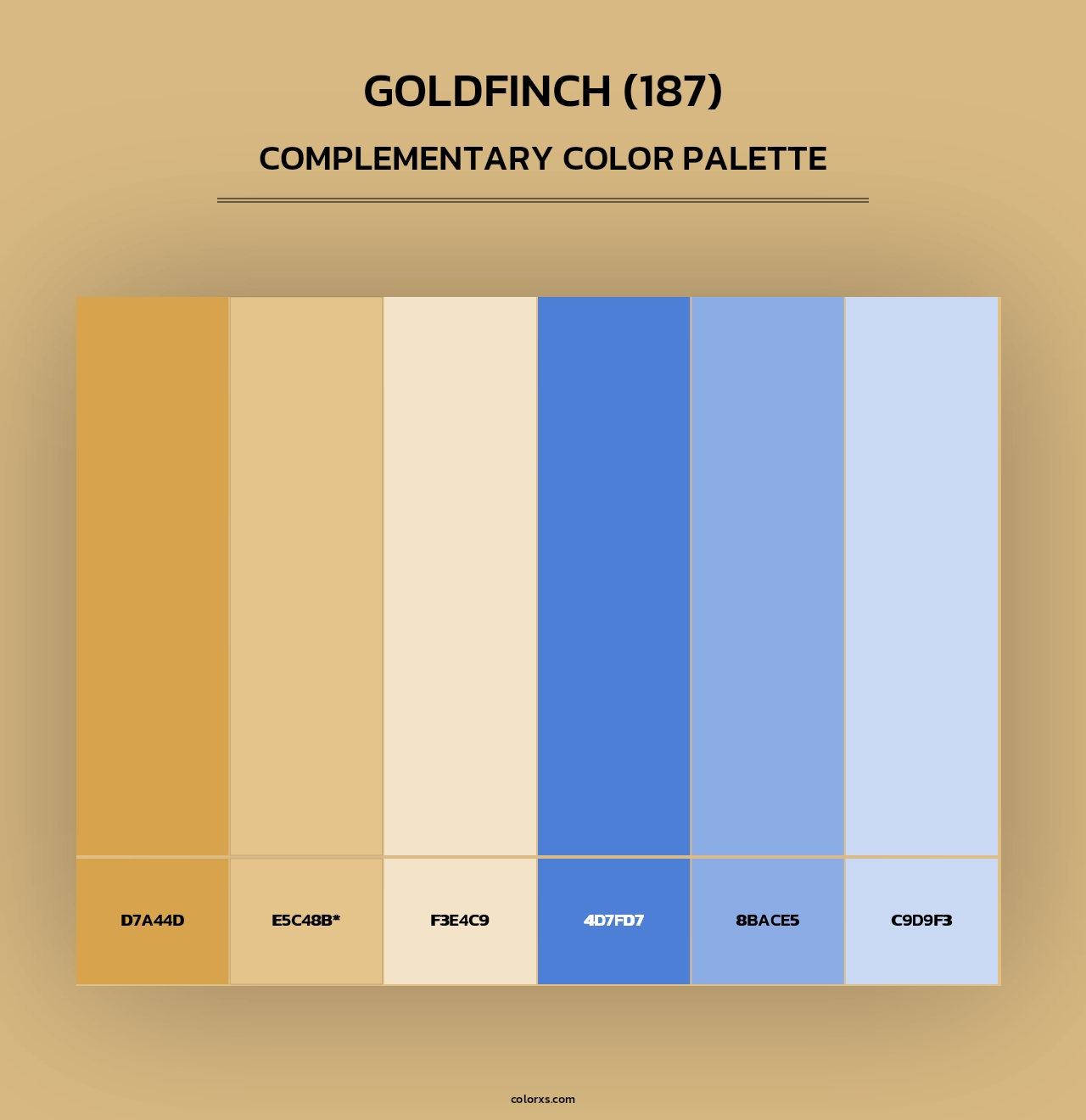 Goldfinch (187) - Complementary Color Palette