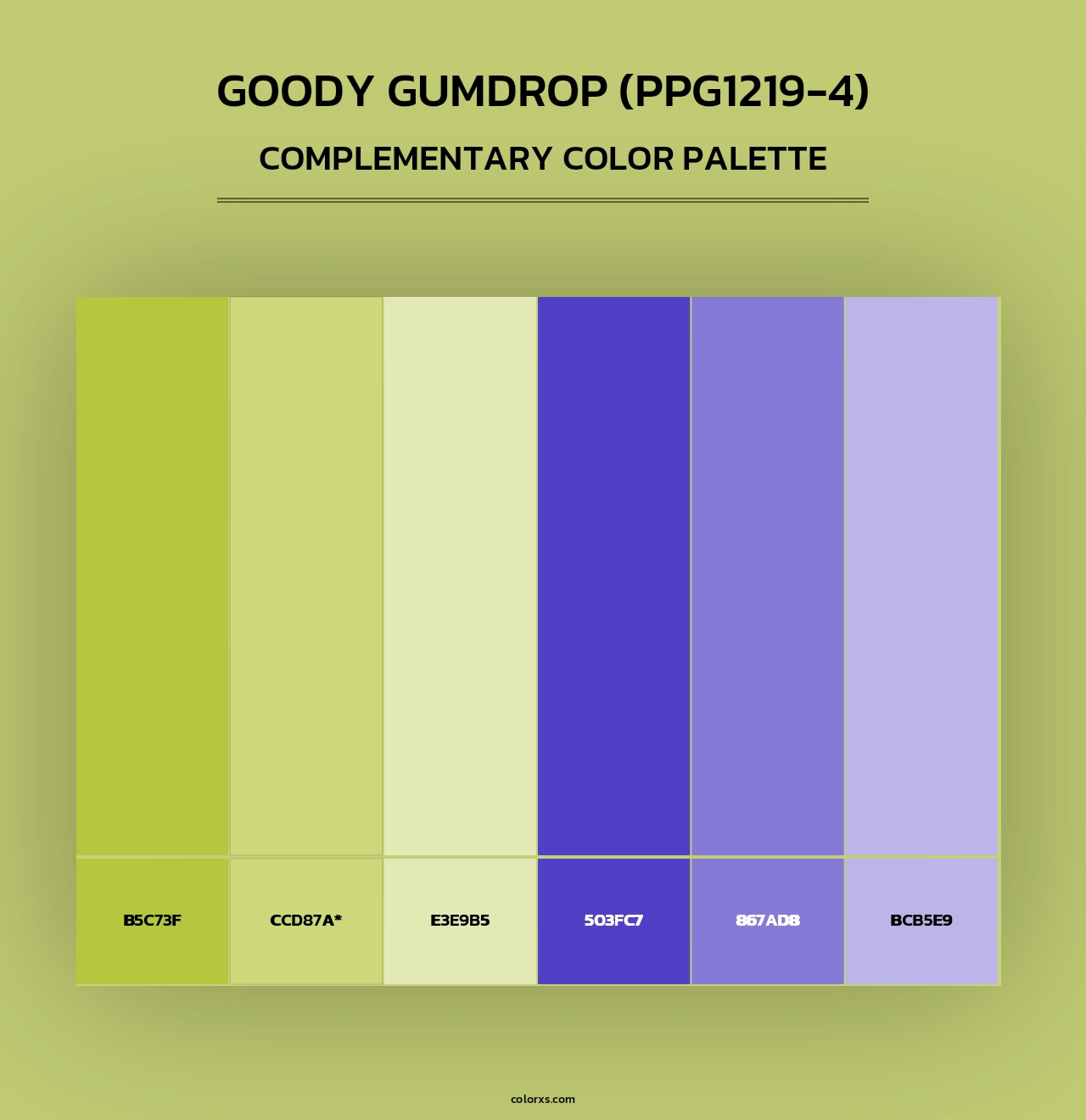 Goody Gumdrop (PPG1219-4) - Complementary Color Palette