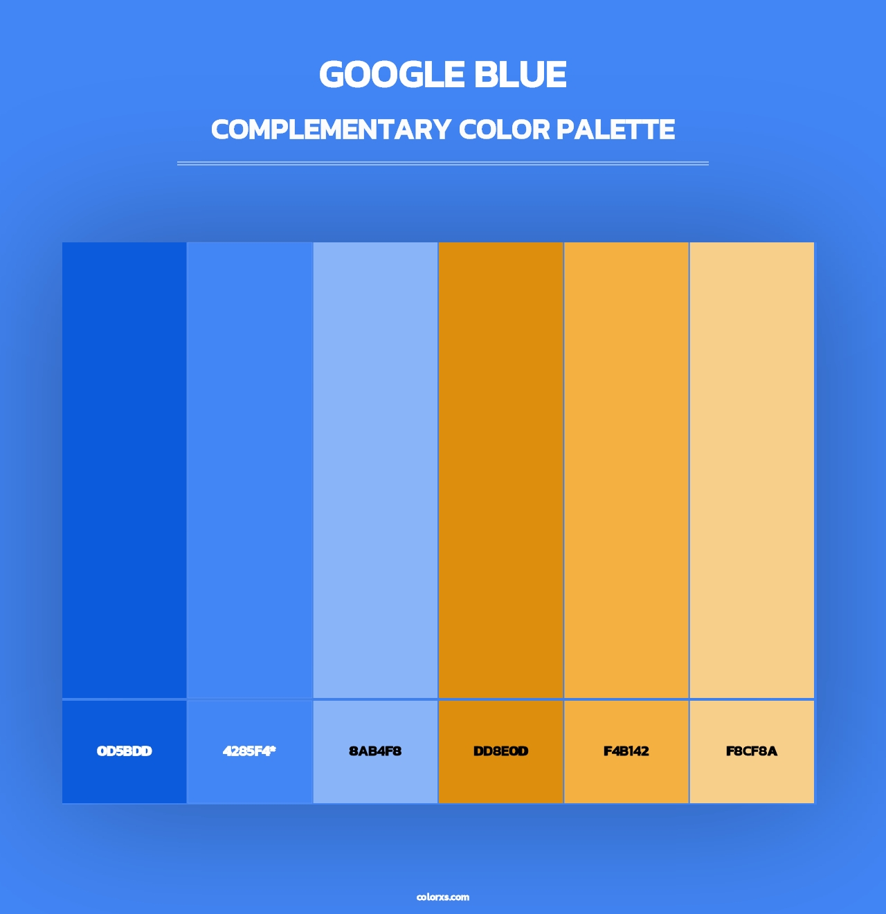 Google Blue - Complementary Color Palette