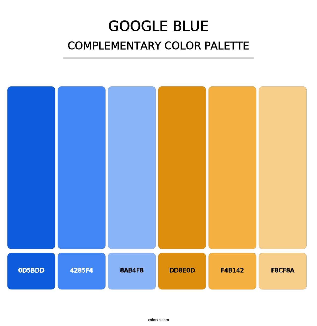 Google Blue - Complementary Color Palette