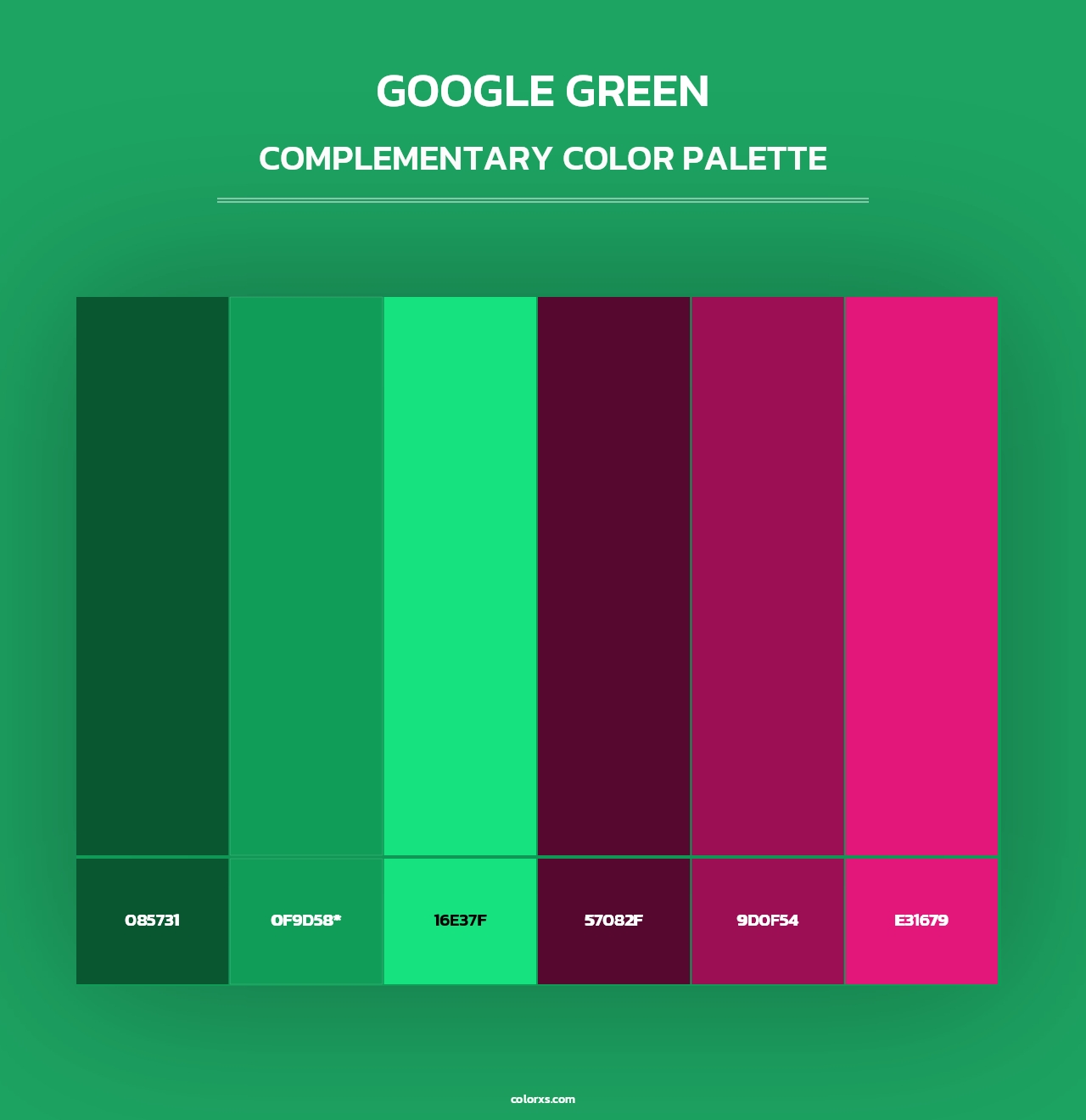Google Green - Complementary Color Palette