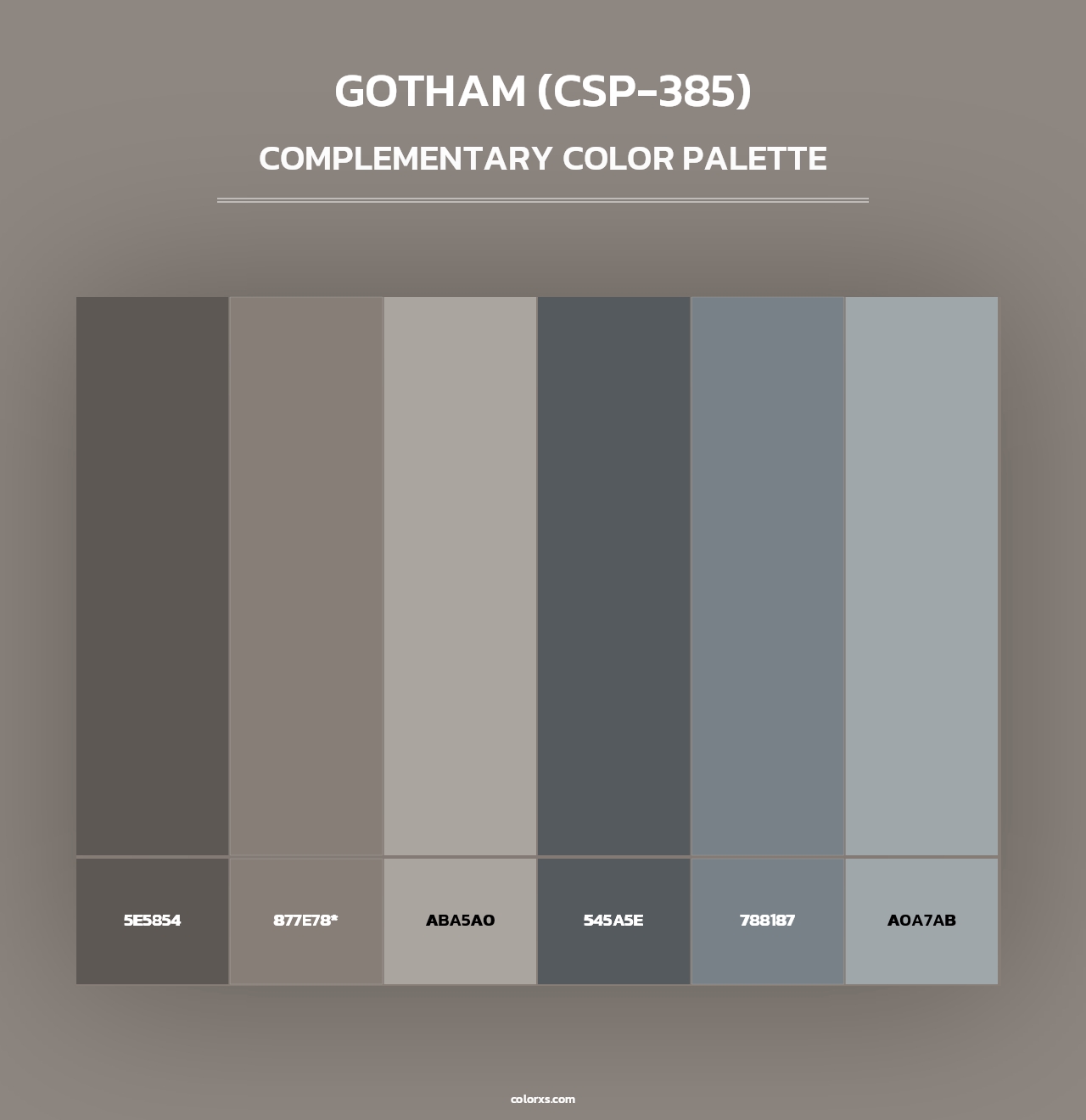 Gotham (CSP-385) - Complementary Color Palette