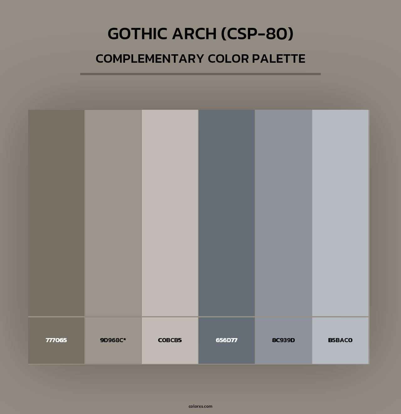 Gothic Arch (CSP-80) - Complementary Color Palette