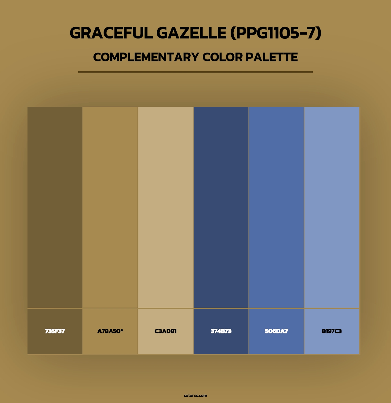 Graceful Gazelle (PPG1105-7) - Complementary Color Palette