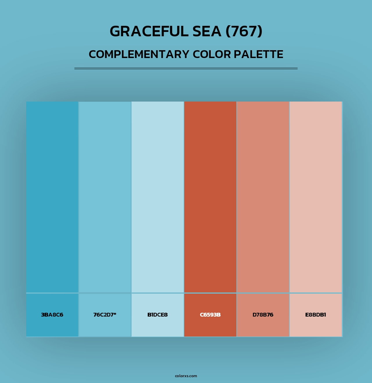 Graceful Sea (767) - Complementary Color Palette