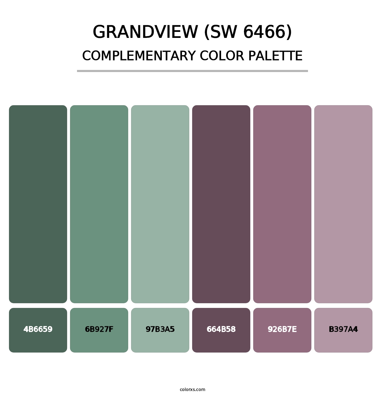 Grandview (SW 6466) - Complementary Color Palette