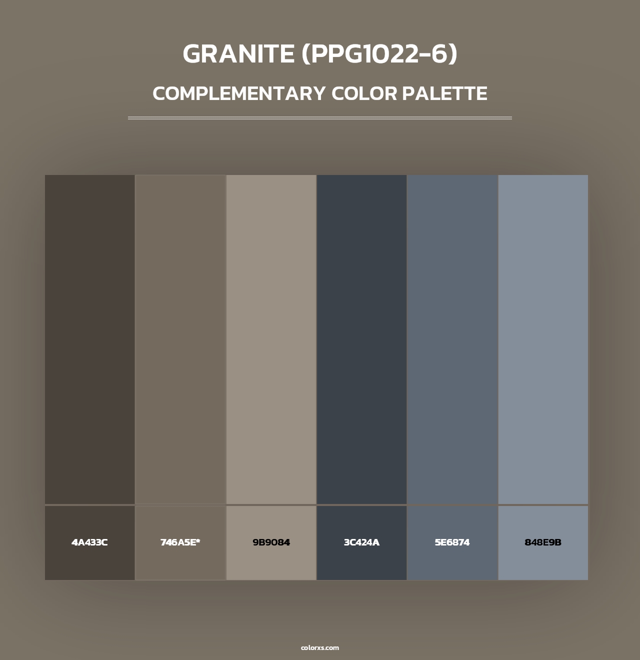 Granite (PPG1022-6) - Complementary Color Palette