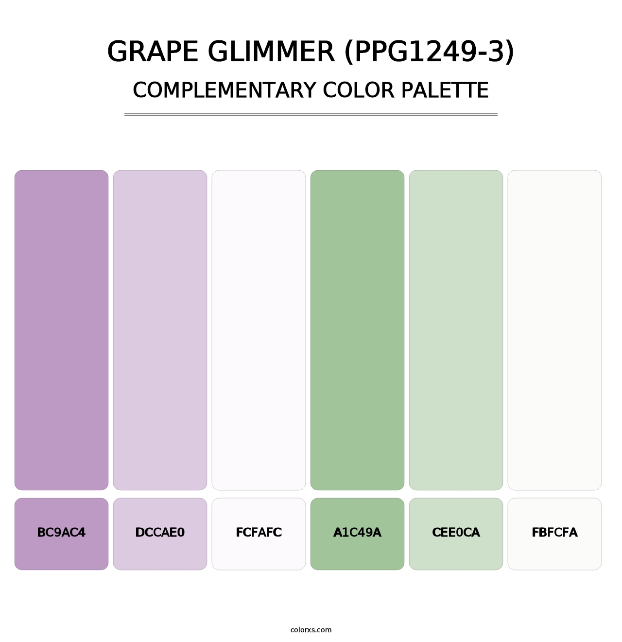 Grape Glimmer (PPG1249-3) - Complementary Color Palette