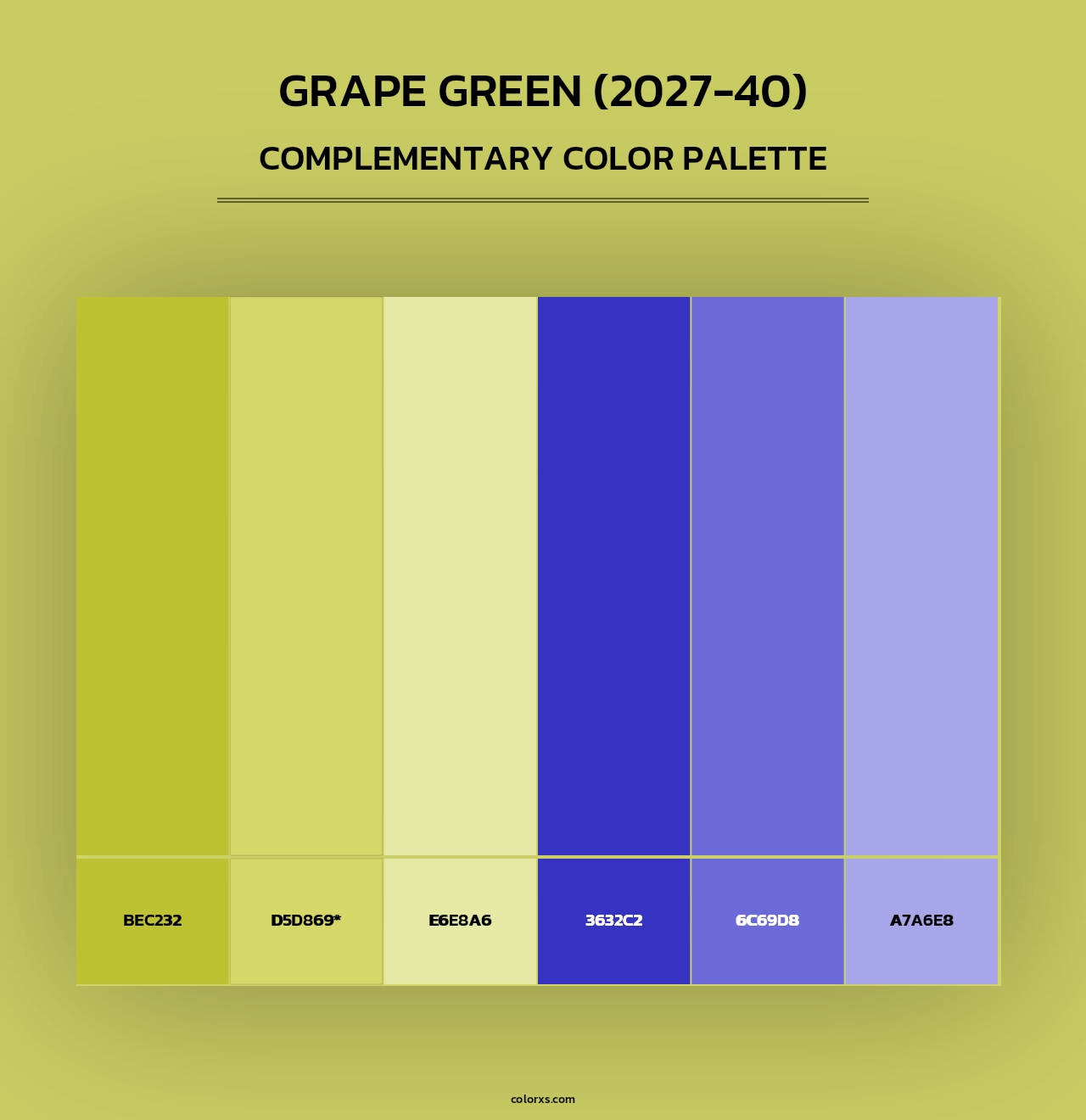 Grape Green (2027-40) - Complementary Color Palette