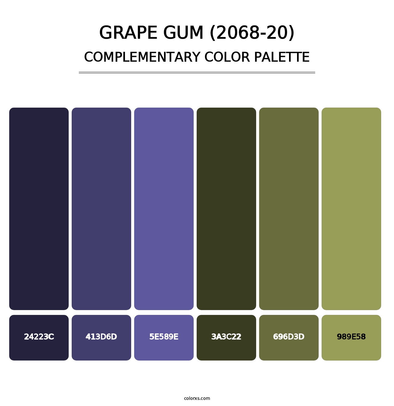 Grape Gum (2068-20) - Complementary Color Palette