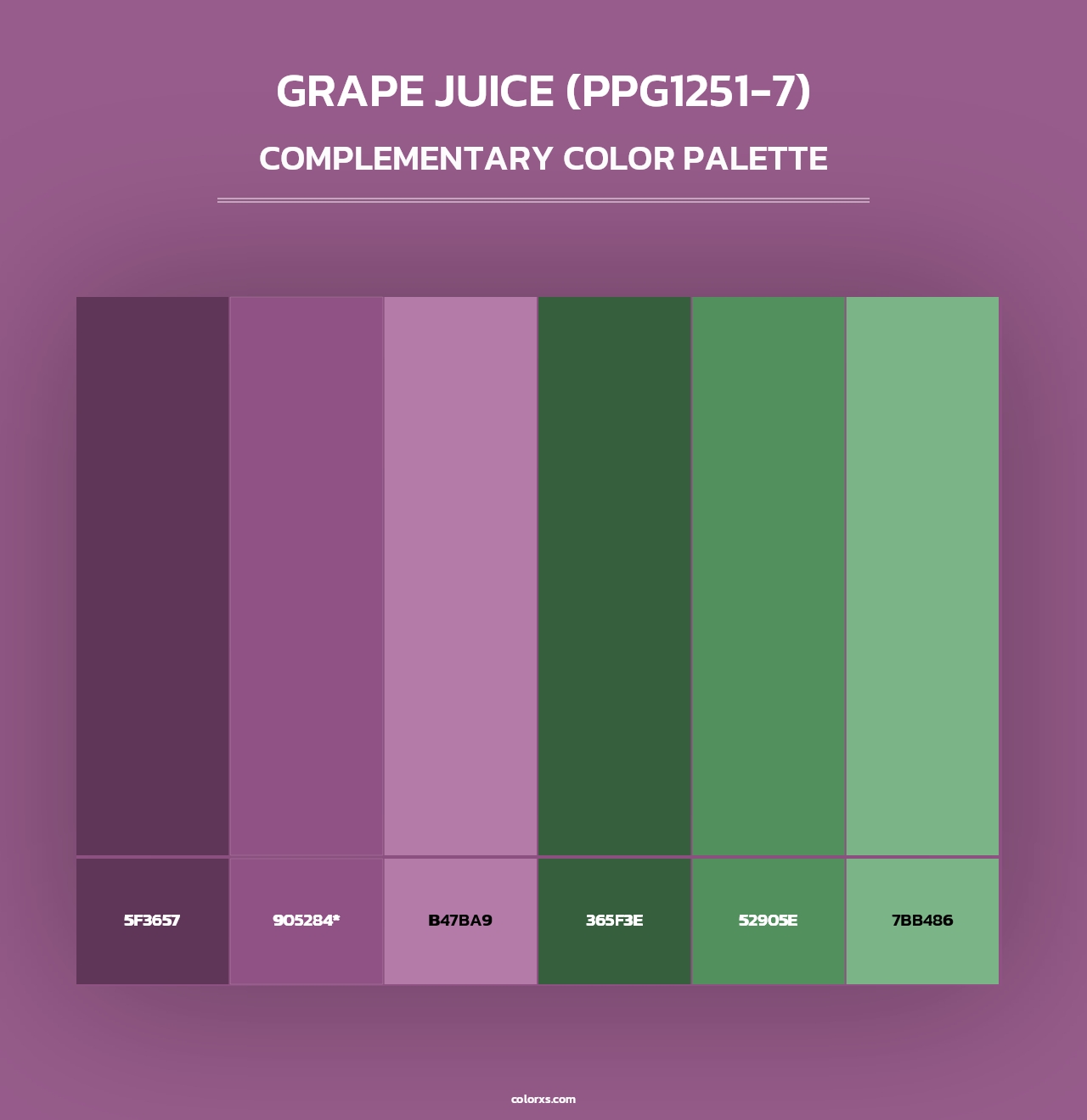 Grape Juice (PPG1251-7) - Complementary Color Palette