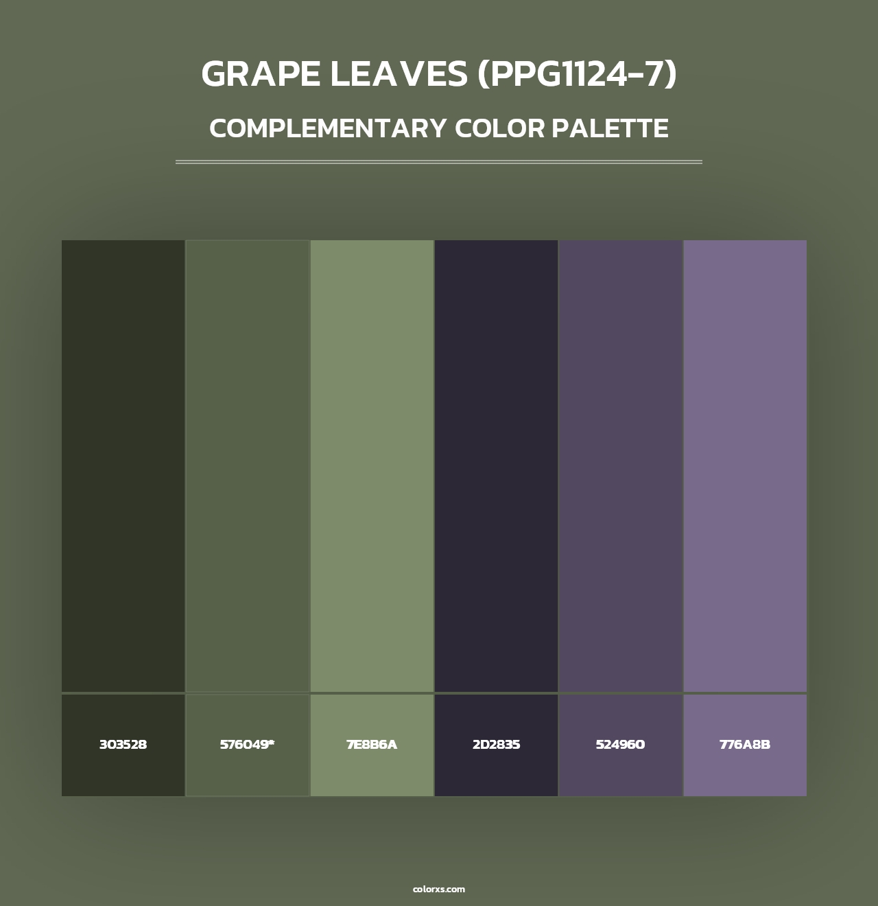 Grape Leaves (PPG1124-7) - Complementary Color Palette
