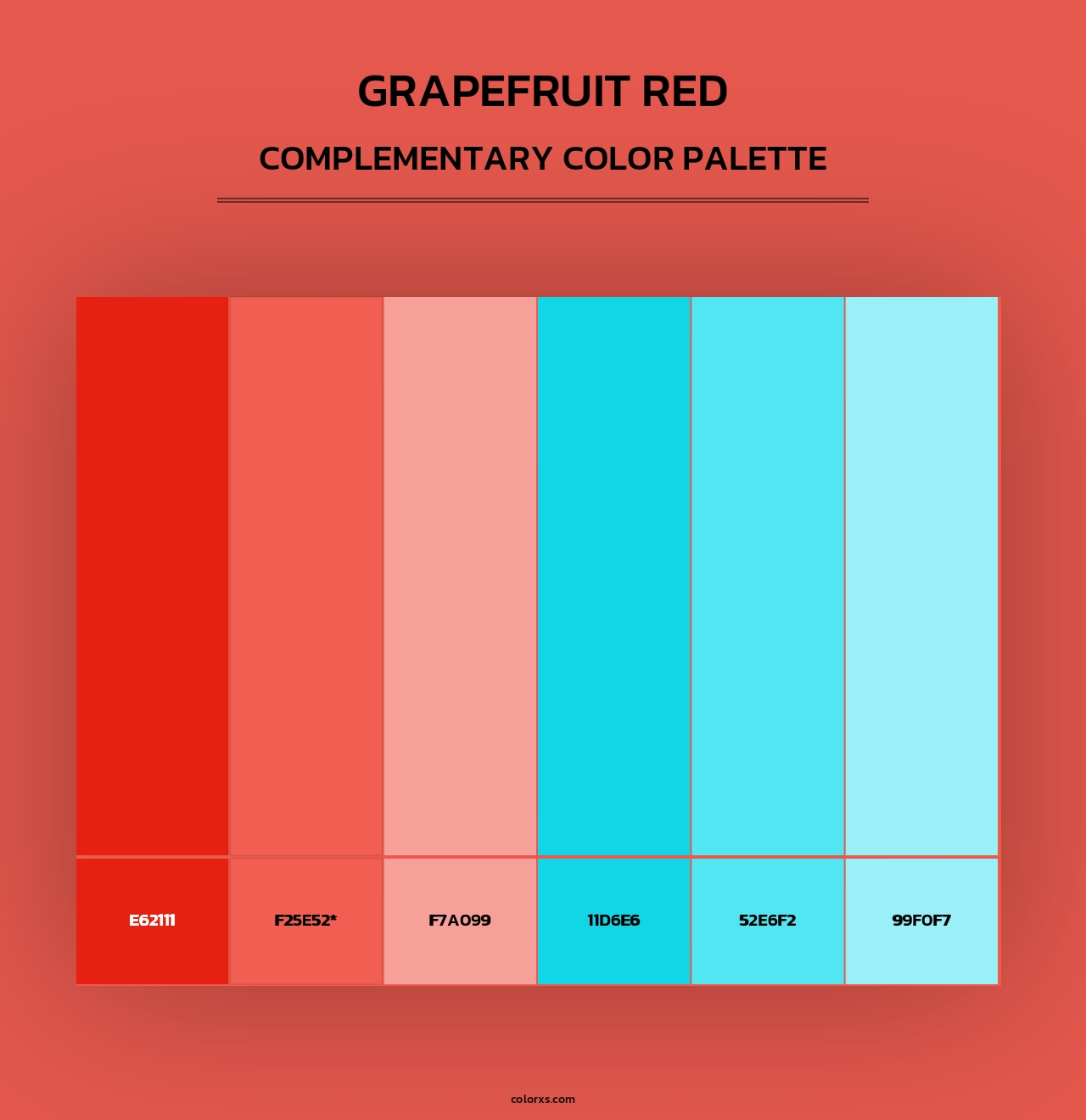 Grapefruit Red - Complementary Color Palette