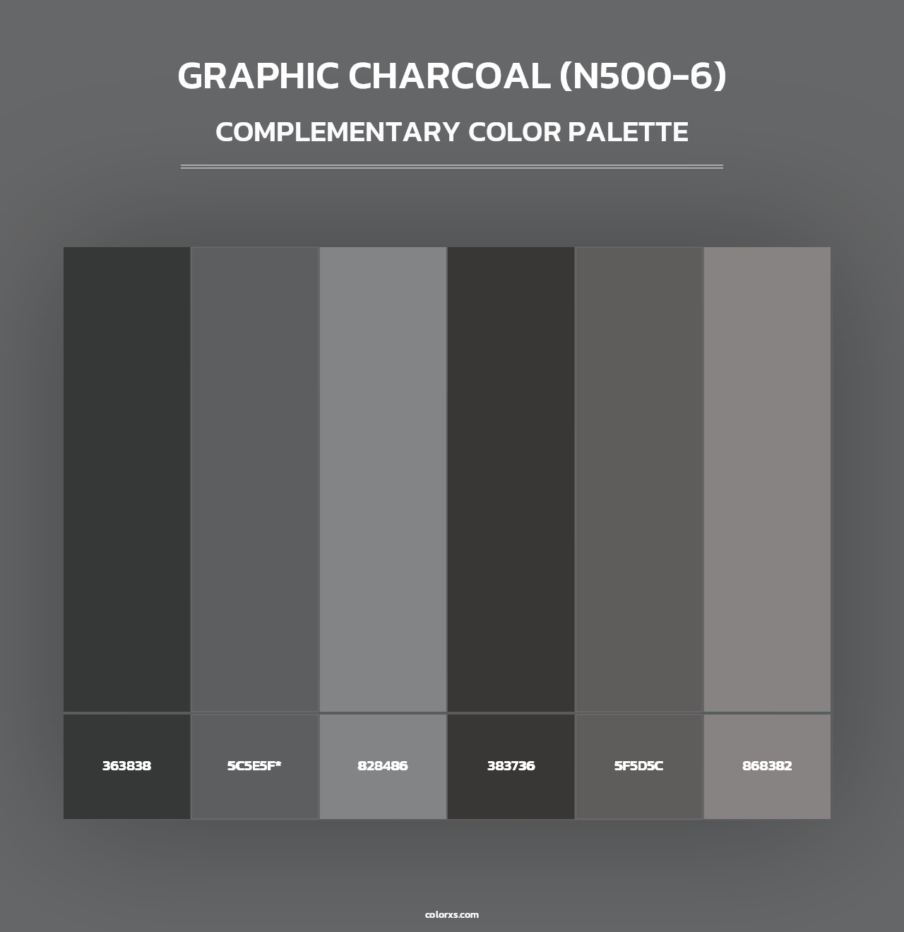 Graphic Charcoal (N500-6) - Complementary Color Palette