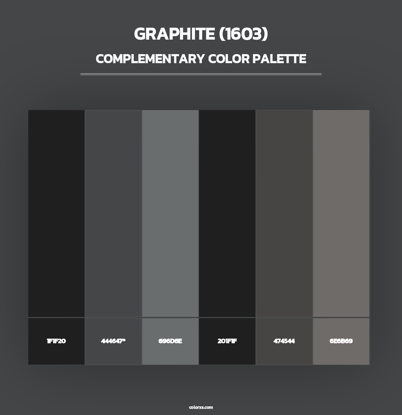 Graphite (1603) - Complementary Color Palette