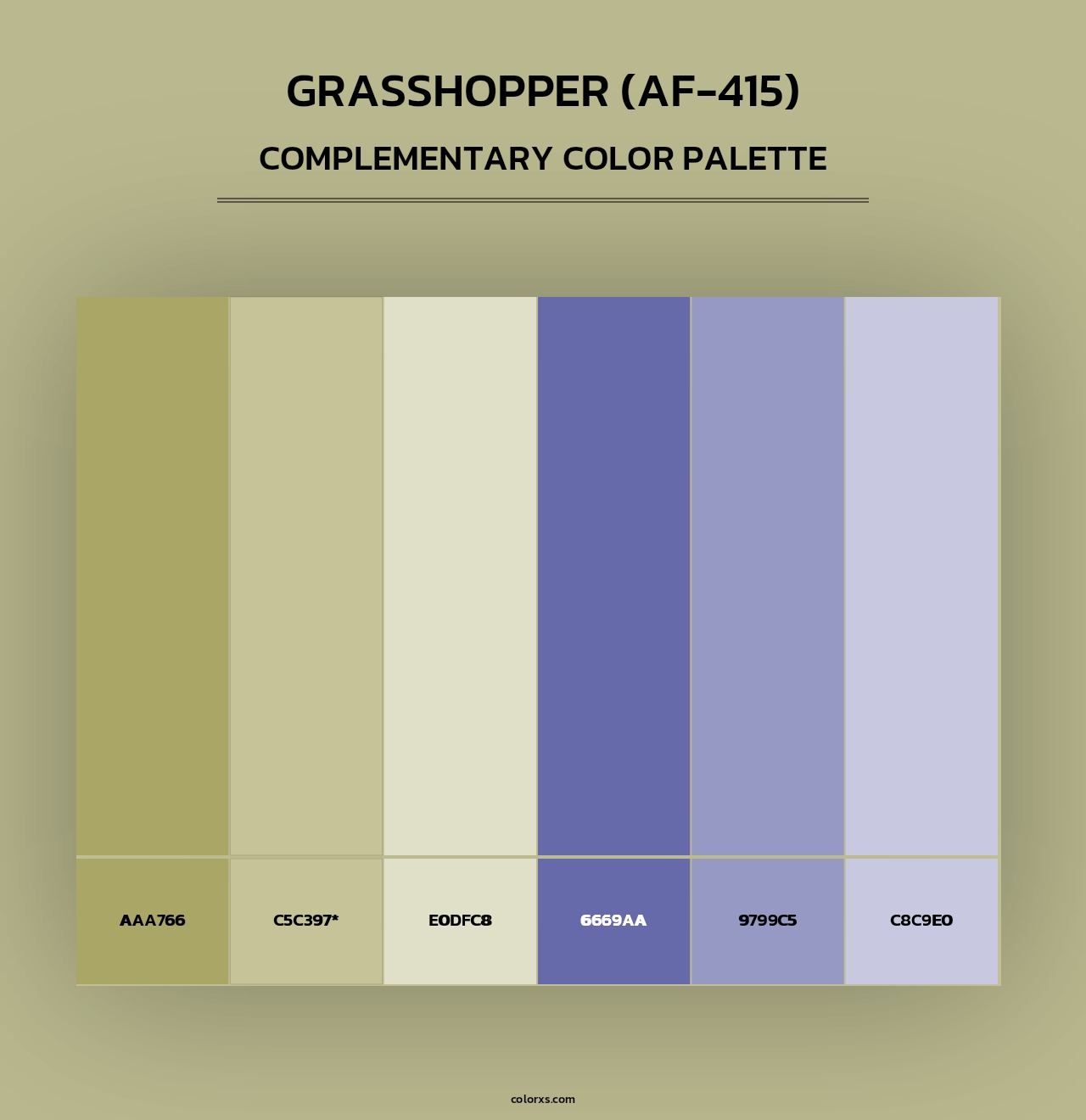 Grasshopper (AF-415) - Complementary Color Palette