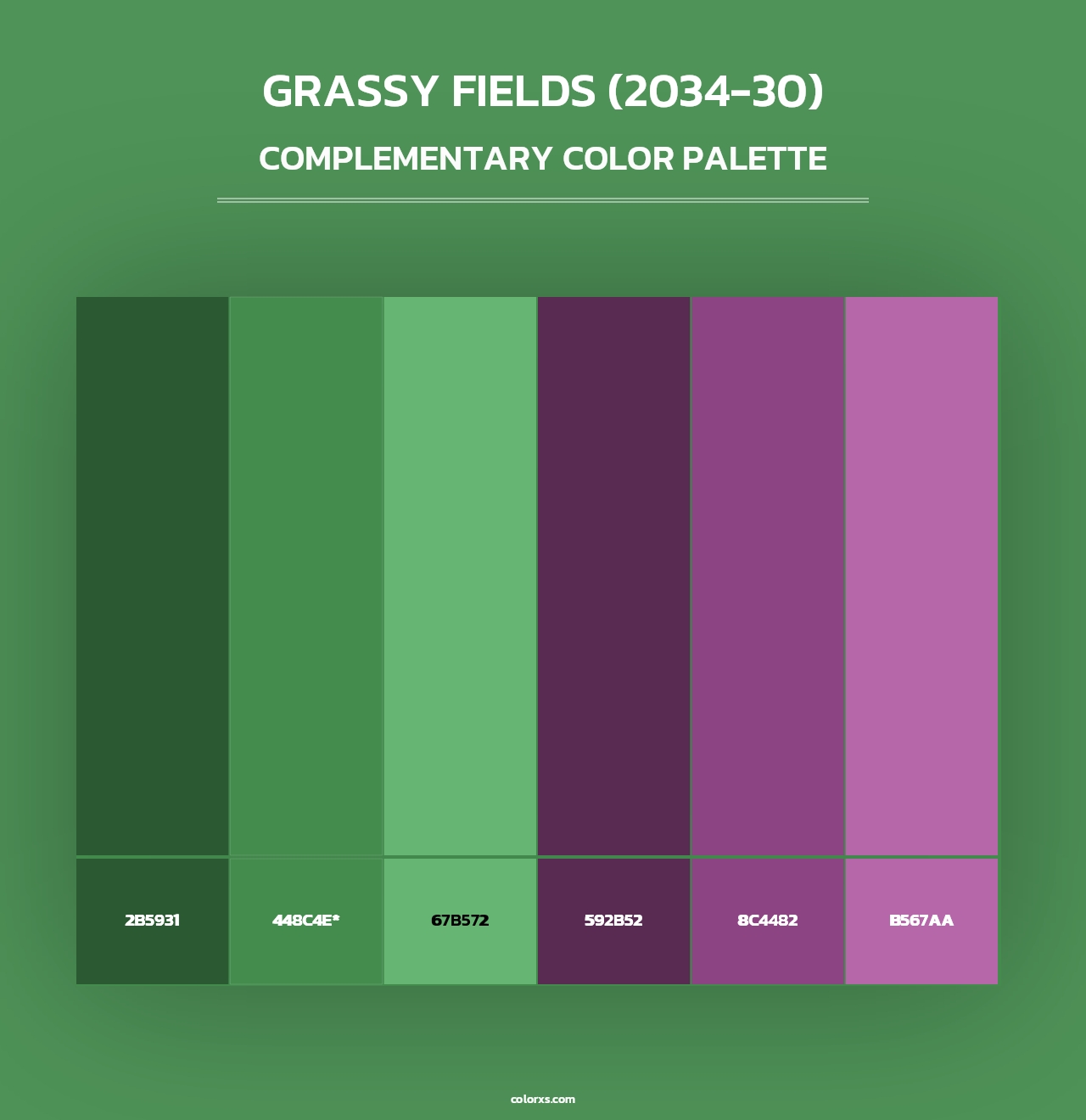 Grassy Fields (2034-30) - Complementary Color Palette